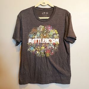 Battleborn medium gray graphic logo tee shirt